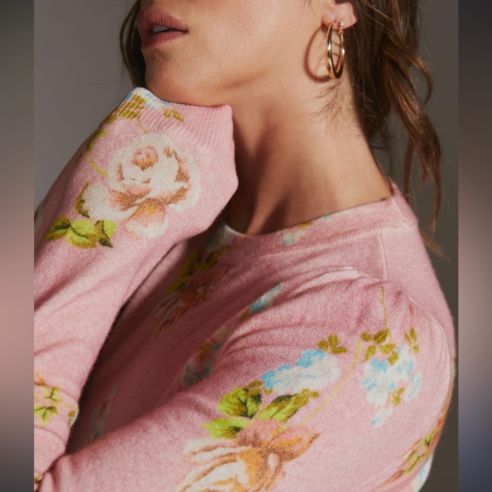 Favorite daughter Floral pink sweater - Picture 3 of 6